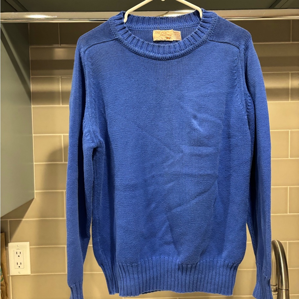 Vintage 90s The Fox Collection Knit Crewneck Sweater Size L Made in USA